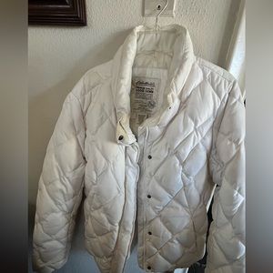 Lightly used white puffer jacket